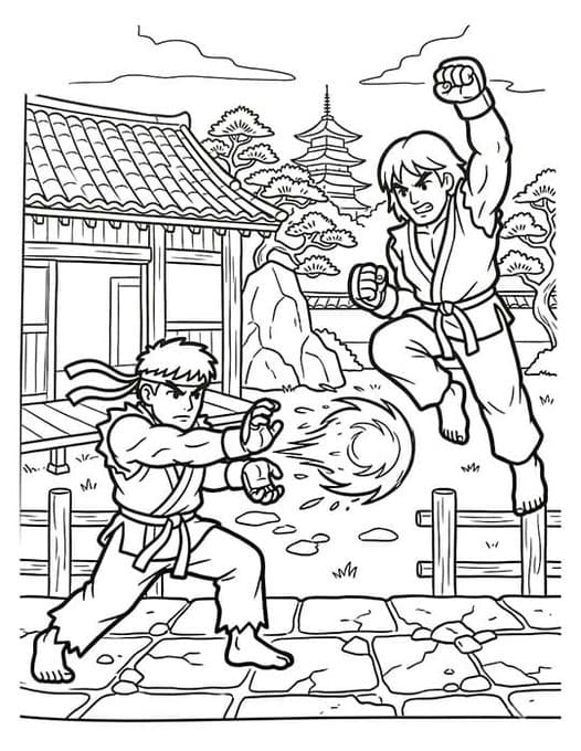 Çizmek Street Fighter Boyama Sayfası