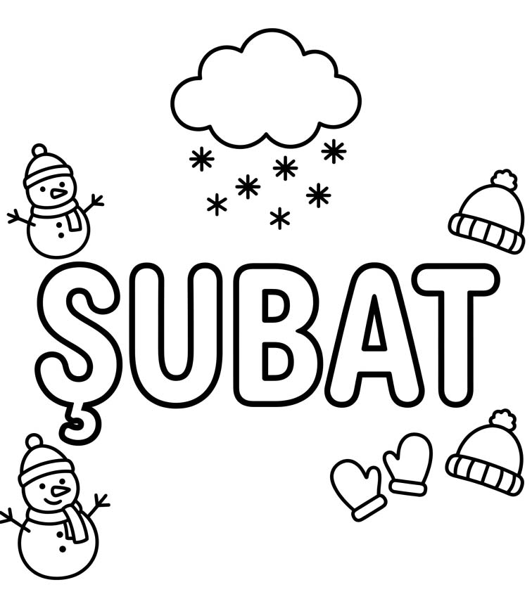 Çizmek Şubat ücretsiz Boyama Sayfası