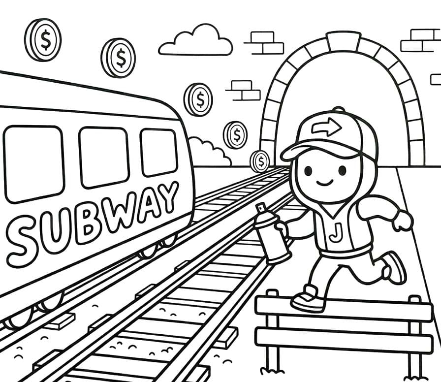 Çizmek Subway Surfers Boyama Sayfası