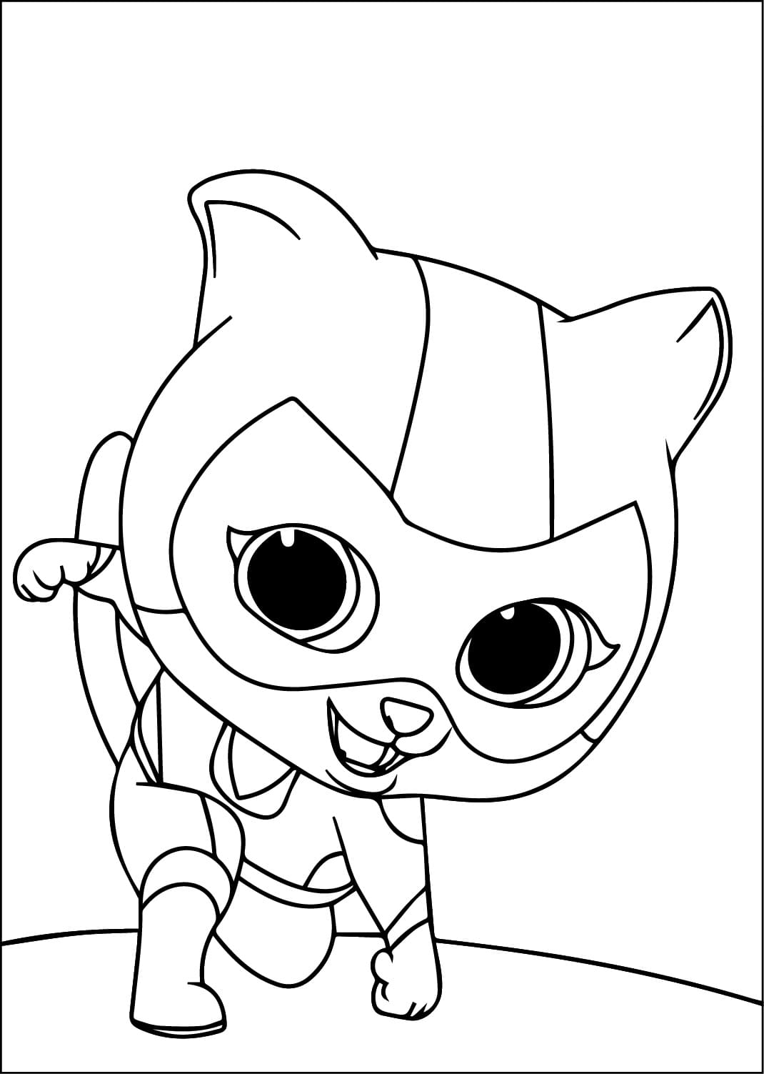 Çizmek Süper Kediler Ücretsiz yazdırılabilir Boyama Sayfası