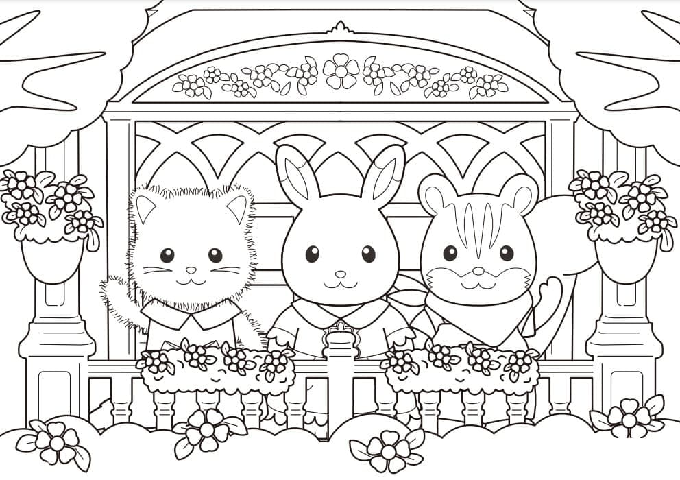 Çizmek Sylvanian Families ücretsiz Boyama Sayfası