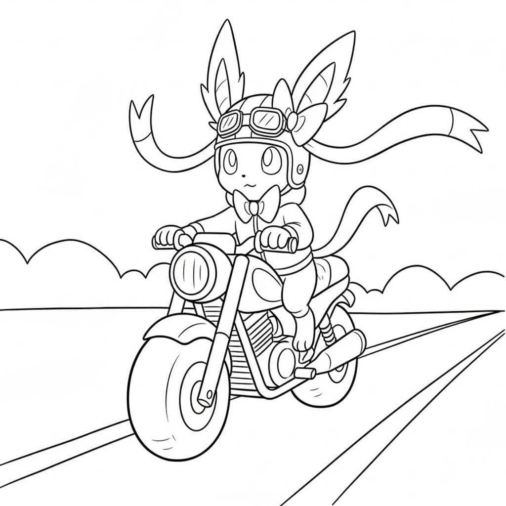 Çizmek Sylveon çocuklar için temel Boyama Sayfası