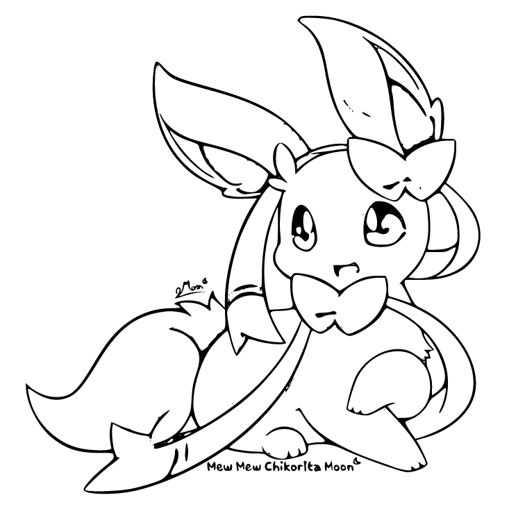 Çizmek Sylveon temel Boyama Sayfası