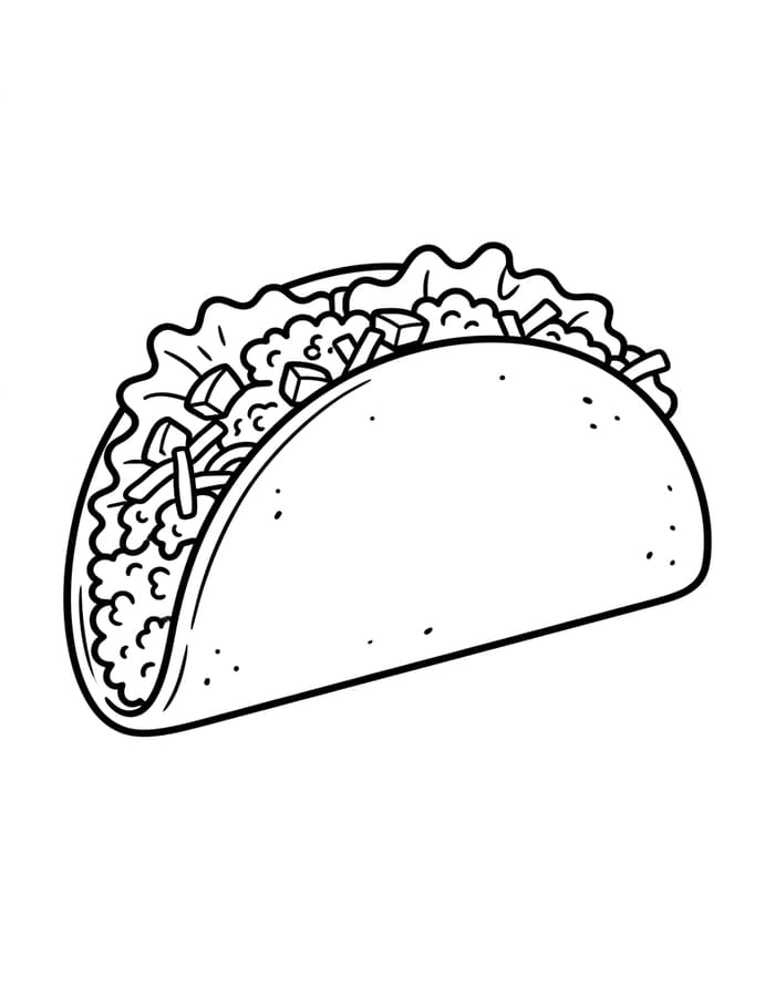 Çizmek Taco Boyama Sayfası