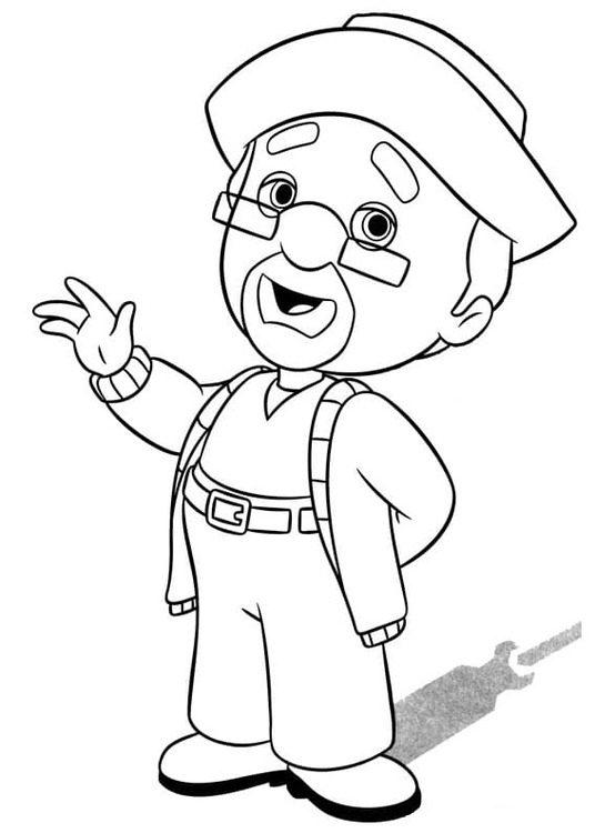 Çizmek Tamirci Manny yazdırılabilir Boyama Sayfası