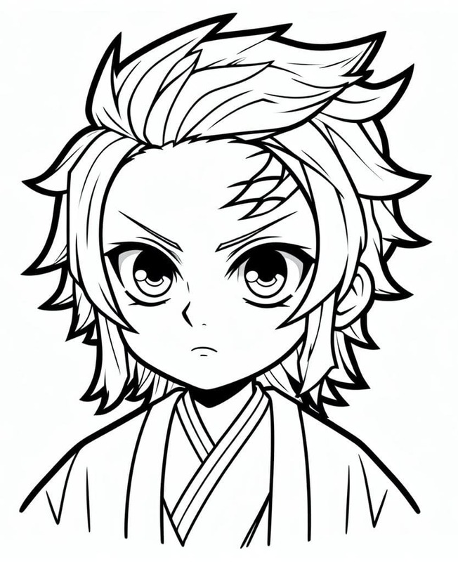 Çizmek Tanjiro 7 Boyama Sayfası