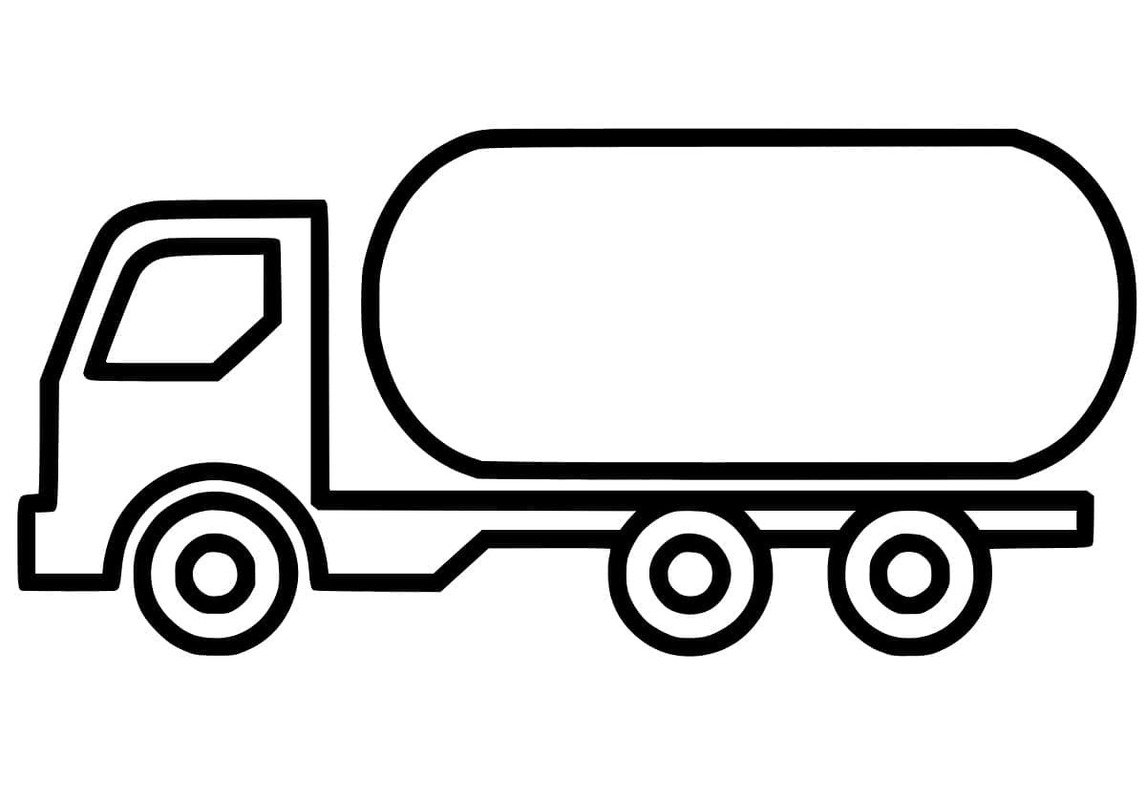 Çizmek Tanker Kamyonu çocuklar için Boyama Sayfası