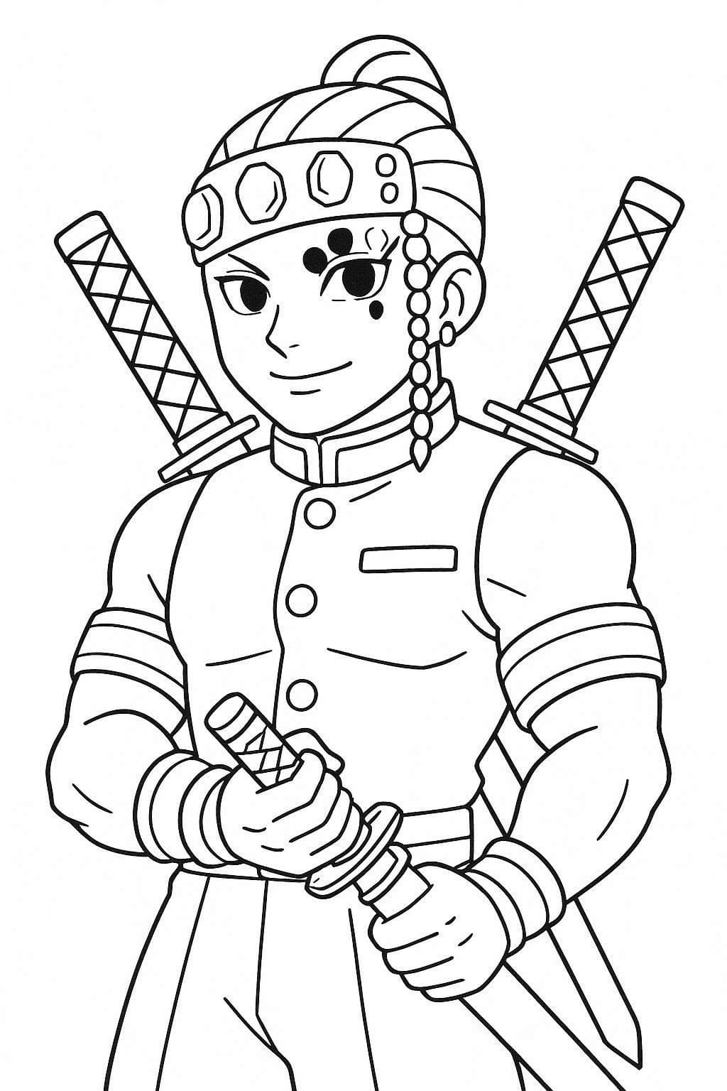 Çizmek Tengen Uzui temel Boyama Sayfası