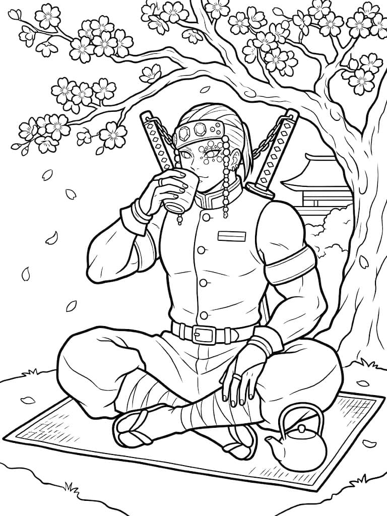 Çizmek Tengen Uzui ücretsiz Boyama Sayfası