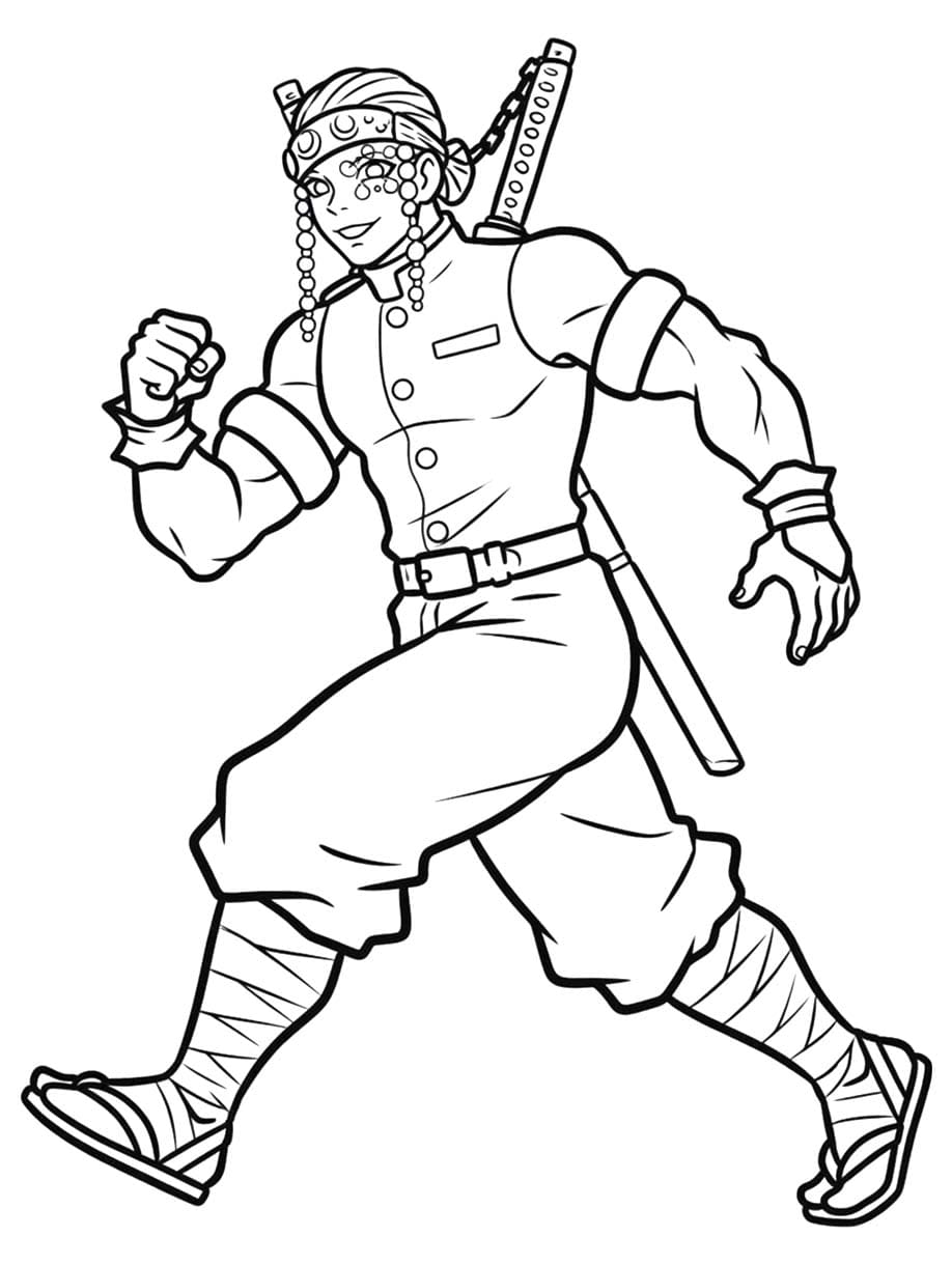 Çizmek Tengen Uzui yazdırılabilir Boyama Sayfası