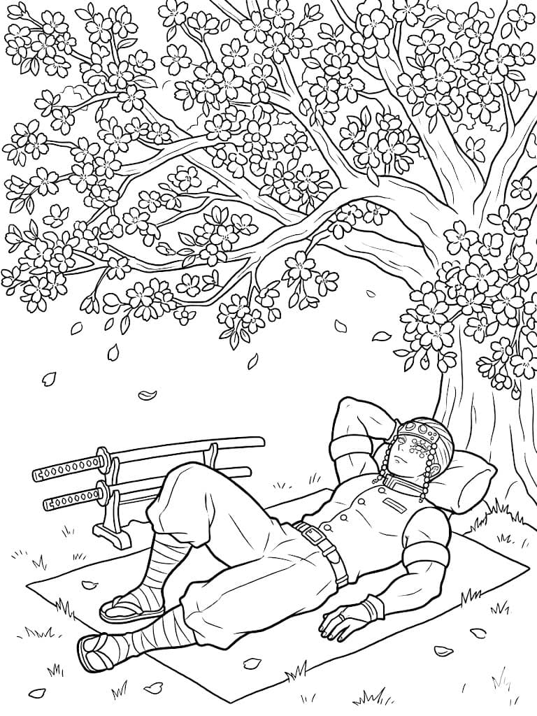 Çizmek Tengen Uzui Boyama Sayfası