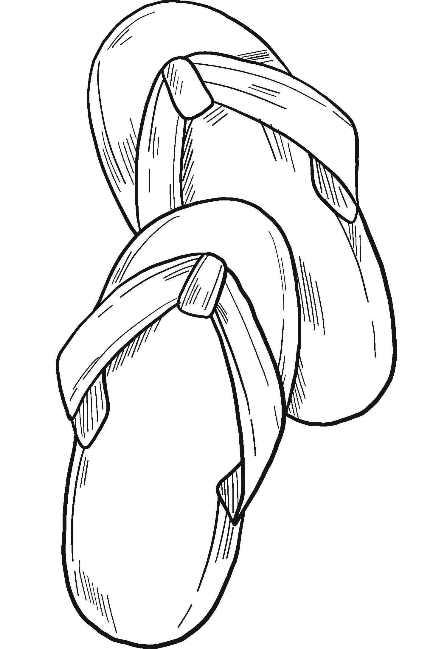 Çizmek Terlik basit Boyama Sayfası