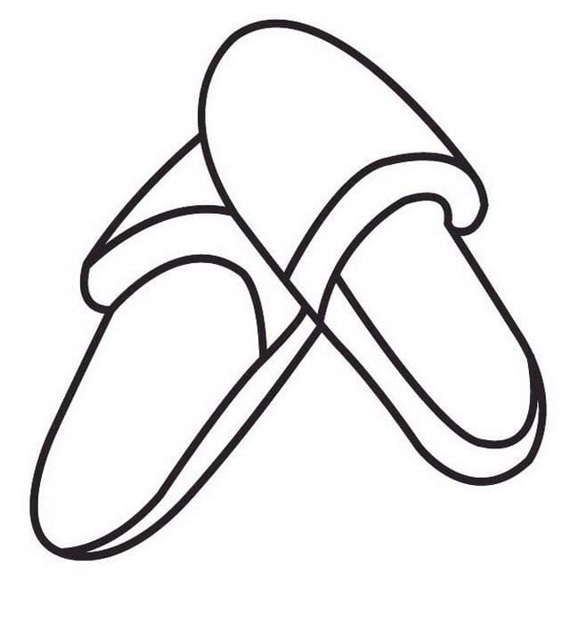 Çizmek Terlik çocuklar için kolay Boyama Sayfası