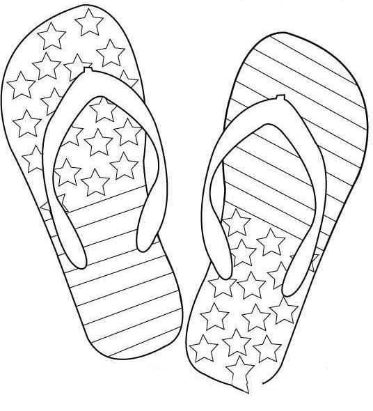 Çizmek Terlik çocuklar için temel Boyama Sayfası