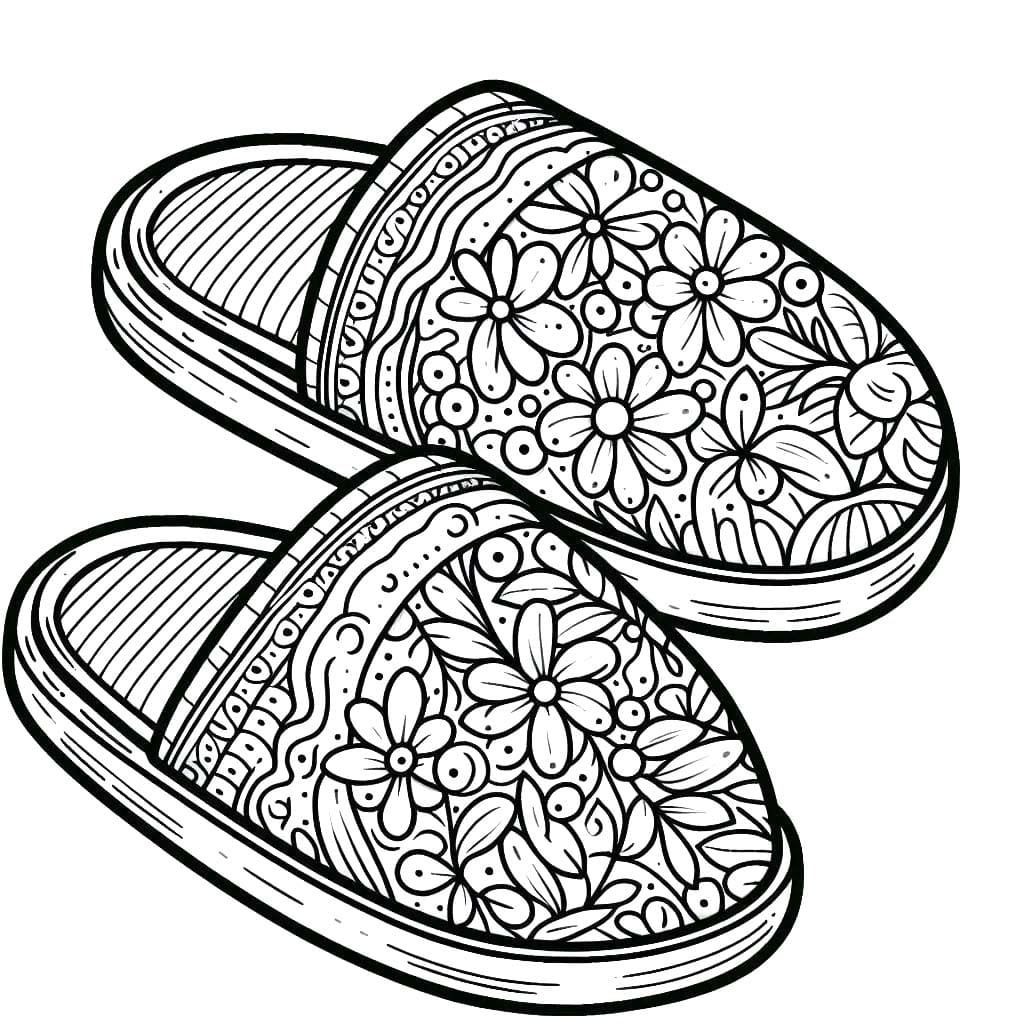 Çizmek Terlik çocuklar için yazdırılabilir Boyama Sayfası