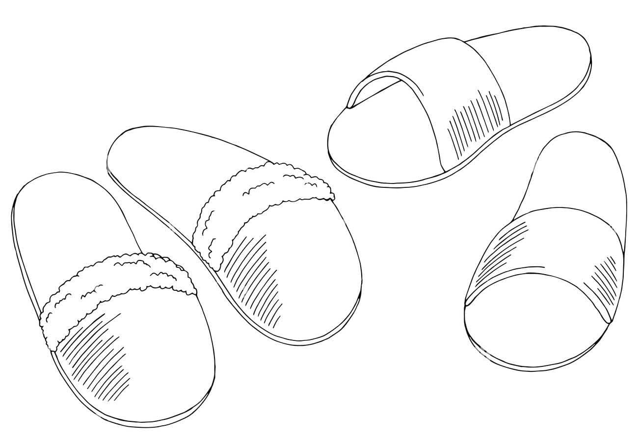 Çizmek Terlik görüntü Boyama Sayfası