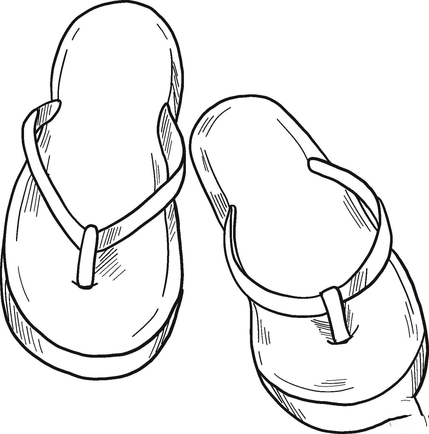 Çizmek Terlik temel Boyama Sayfası