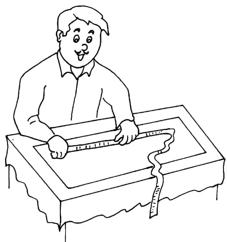 Çizmek Terzi çocuklar için yazdırılabilir Boyama Sayfası