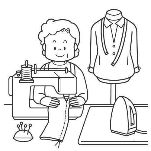Çizmek Terzi çocuklar için Boyama Sayfası