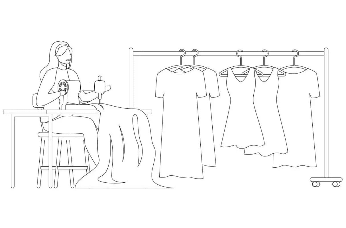 Çizmek Terzi görüntü Boyama Sayfası