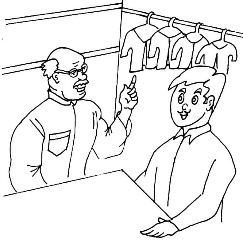 Çizmek Terzi kolay Boyama Sayfası