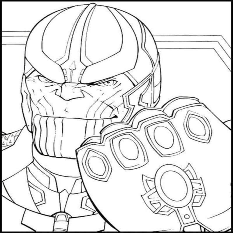 Çizmek Thanos Basit Boyama Sayfası