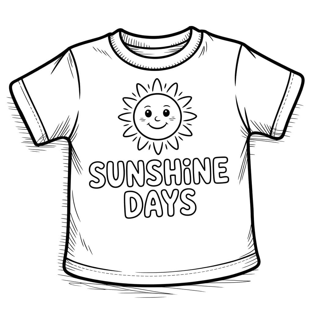 Çizmek Tişört 8 Boyama Sayfası