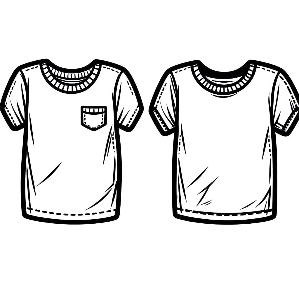 Çizmek Tişört Kolay Boyama Sayfası