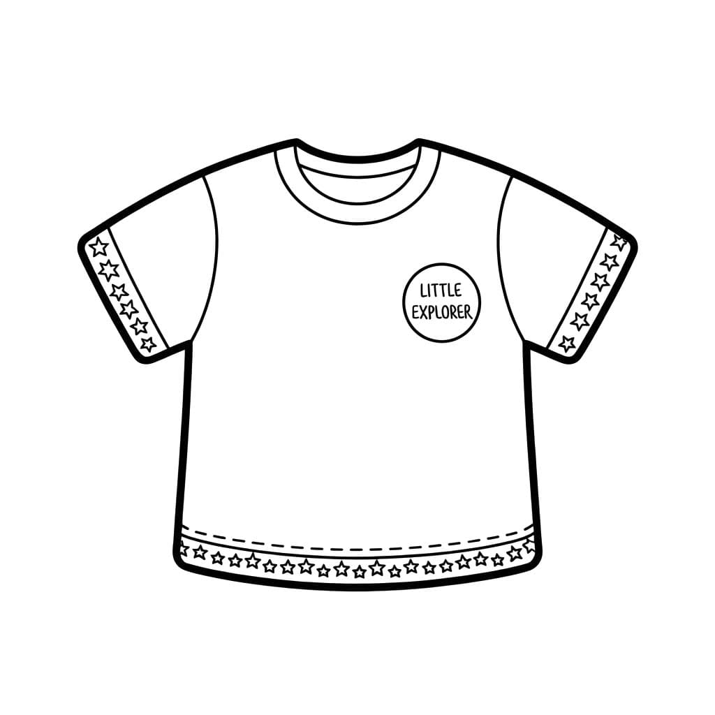 Çizmek Tişört Ücretsiz yazdırılabilir Boyama Sayfası