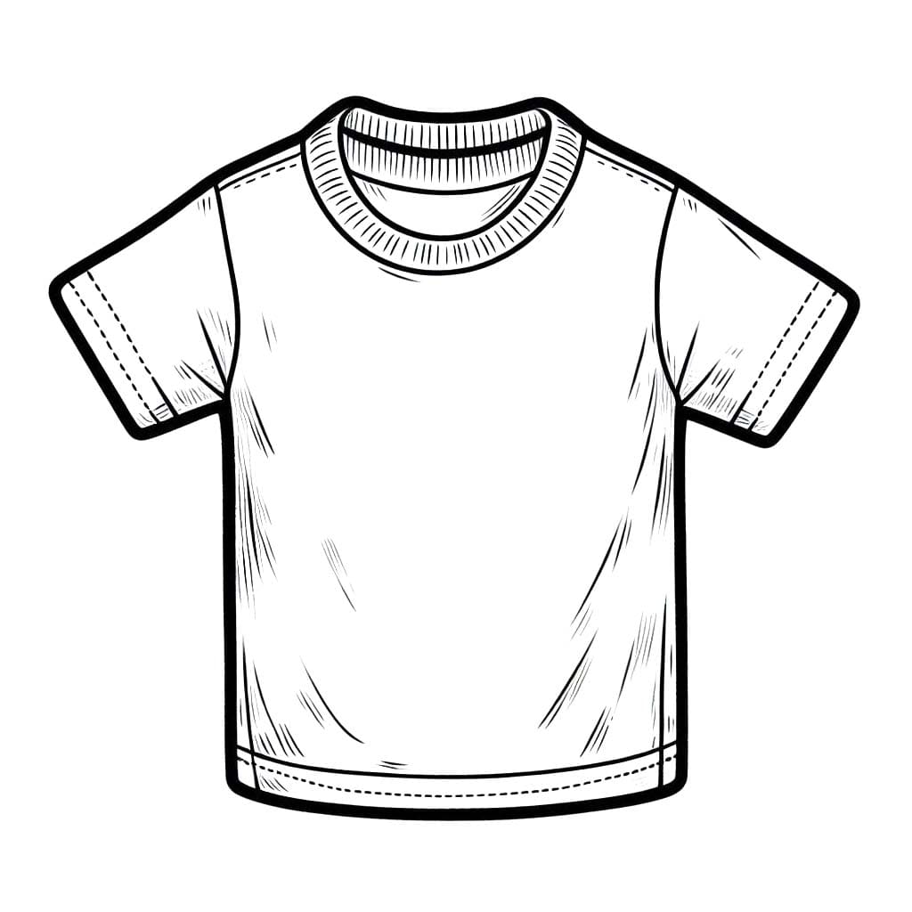 Çizmek Tişört temel Boyama Sayfası