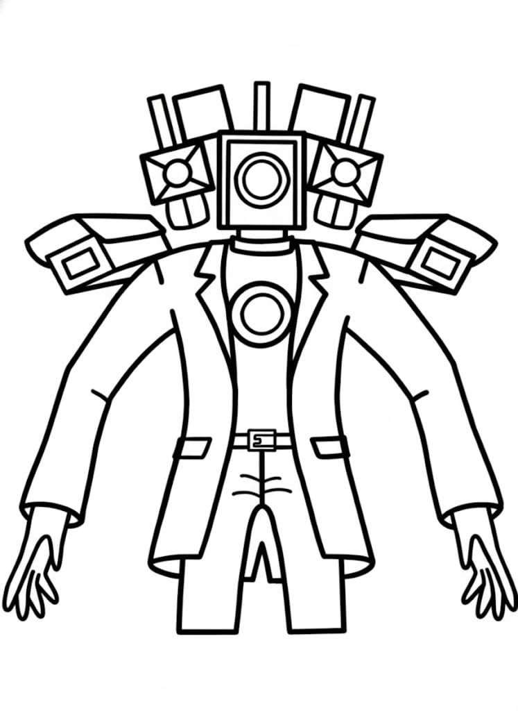 Çizmek Titan Cameraman 5 Boyama Sayfası