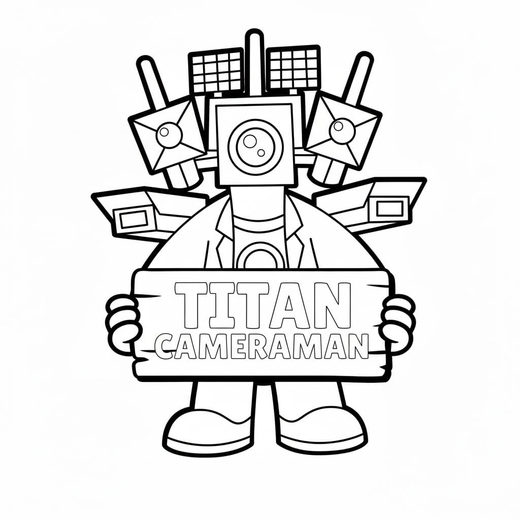 Çizmek Titan Cameraman 7 Boyama Sayfası
