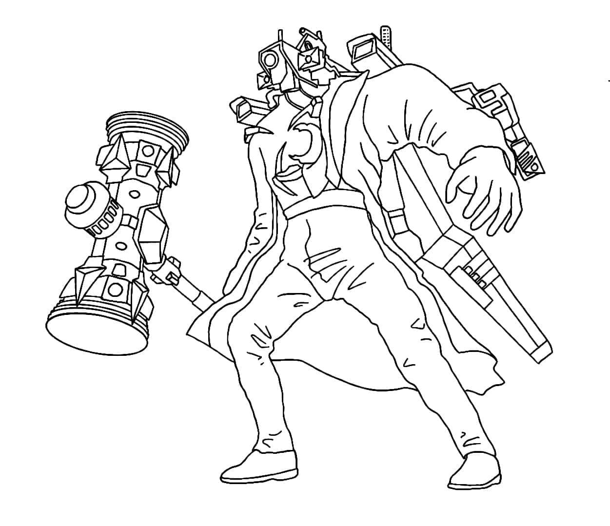 Çizmek Titan Cameraman Yazdırılabilir Boyama Sayfası