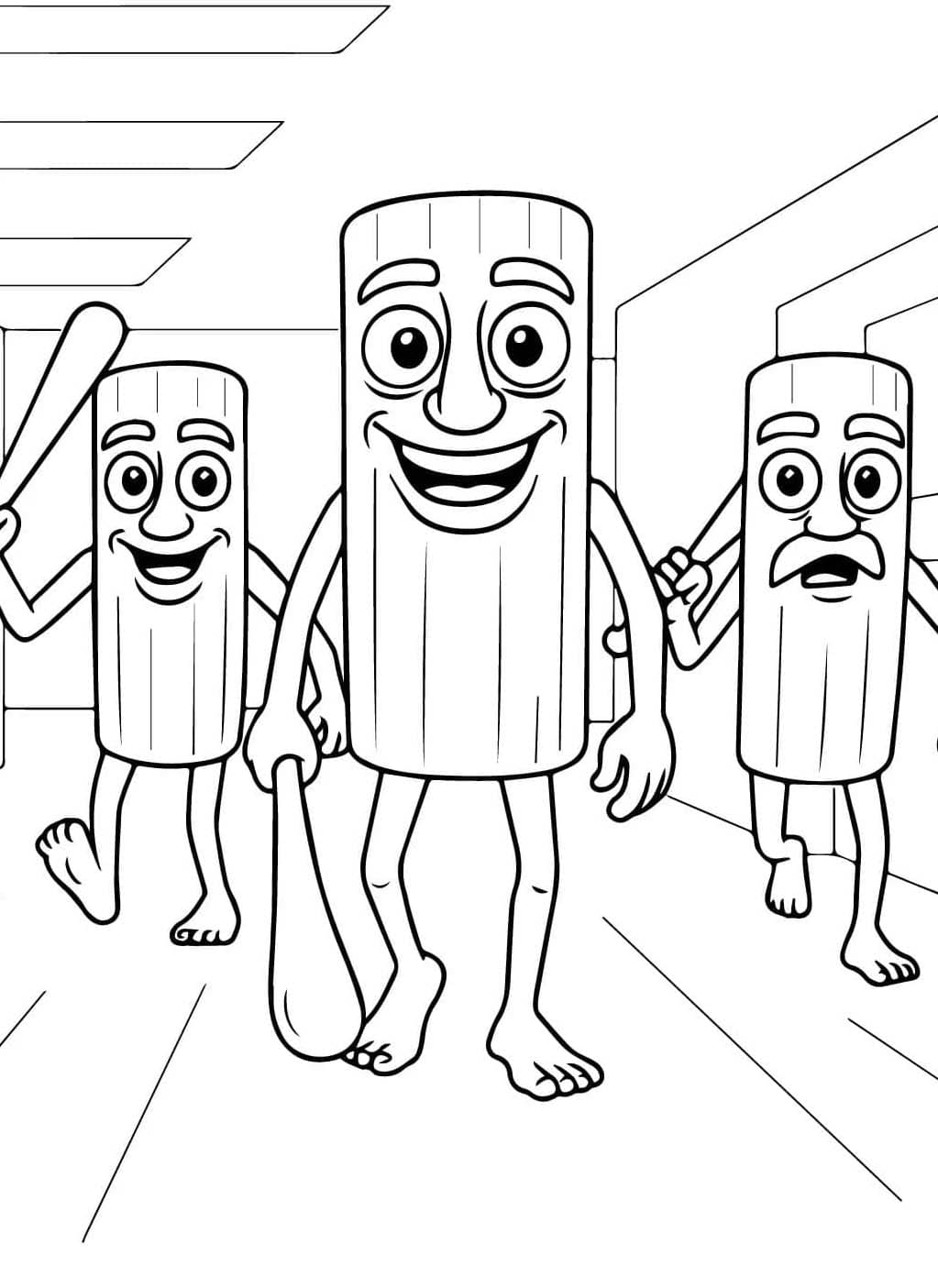 Çizmek Tung Tung Tung Sahur 1 Boyama Sayfası