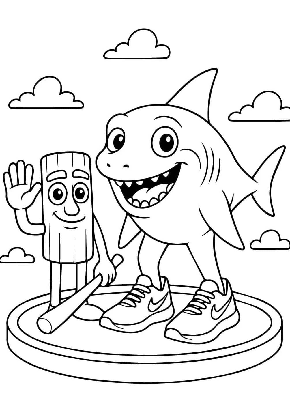 Çizmek Tung Tung Tung Sahur 4 Boyama Sayfası