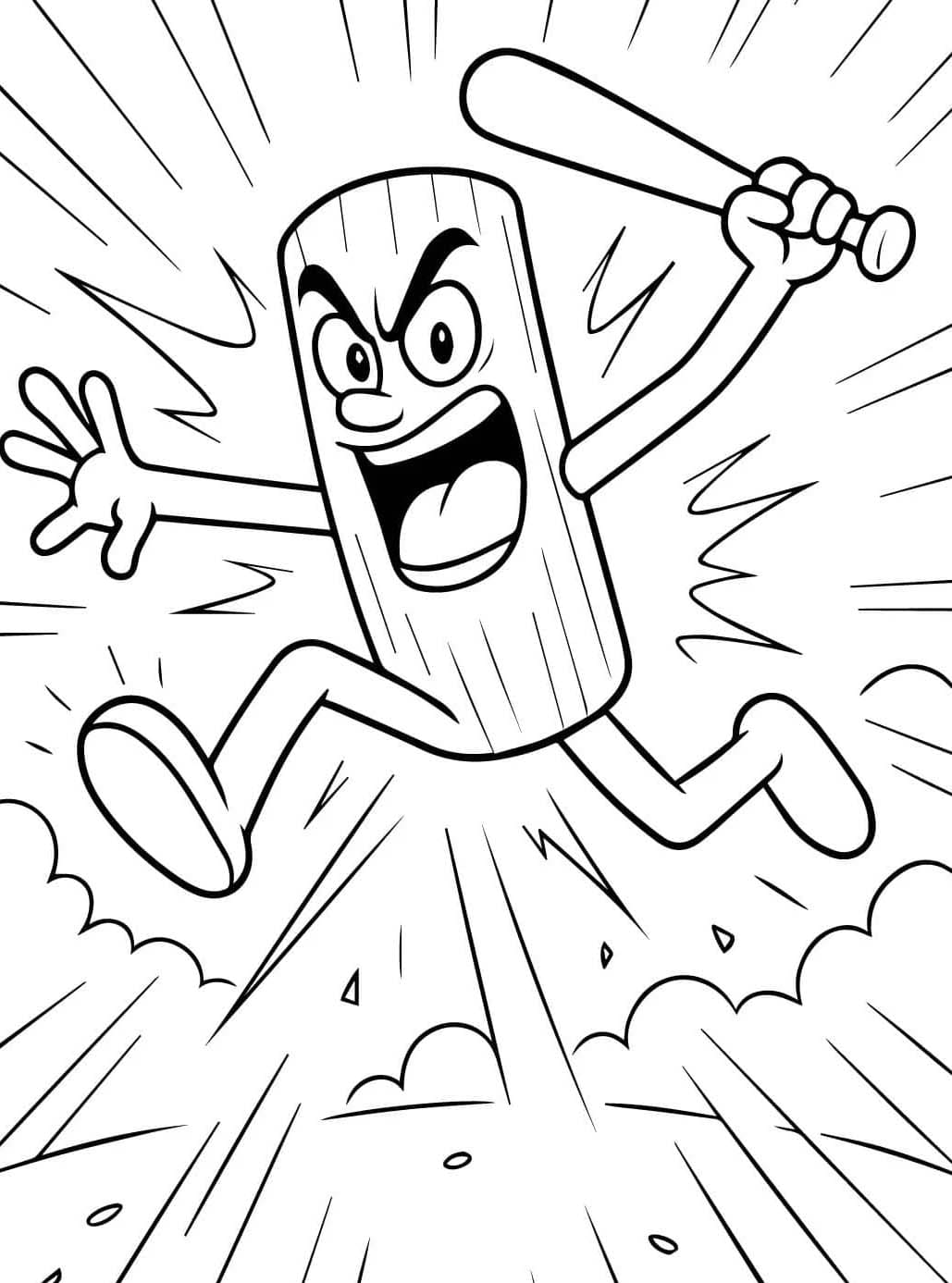 Çizmek Tung Tung Tung Sahur 5 Boyama Sayfası