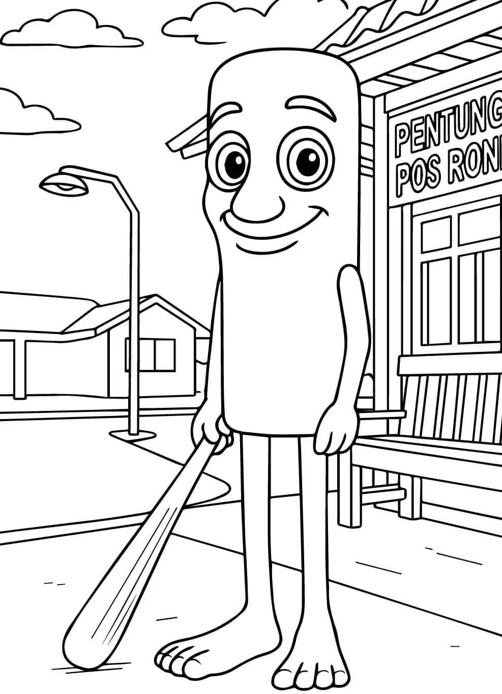 Çizmek Tung Tung Tung Sahur 6 Boyama Sayfası