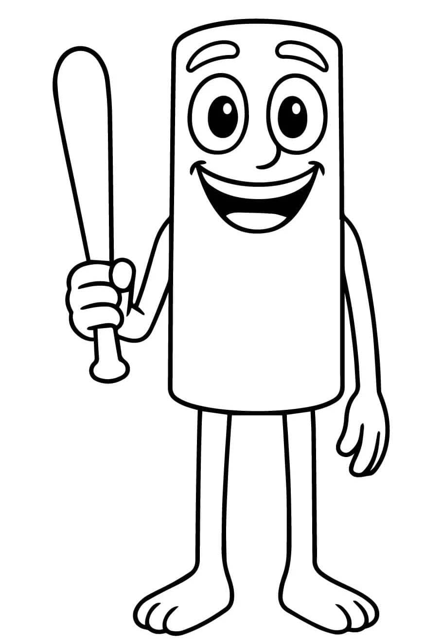 Çizmek Tung Tung Tung Sahur 8 Boyama Sayfası