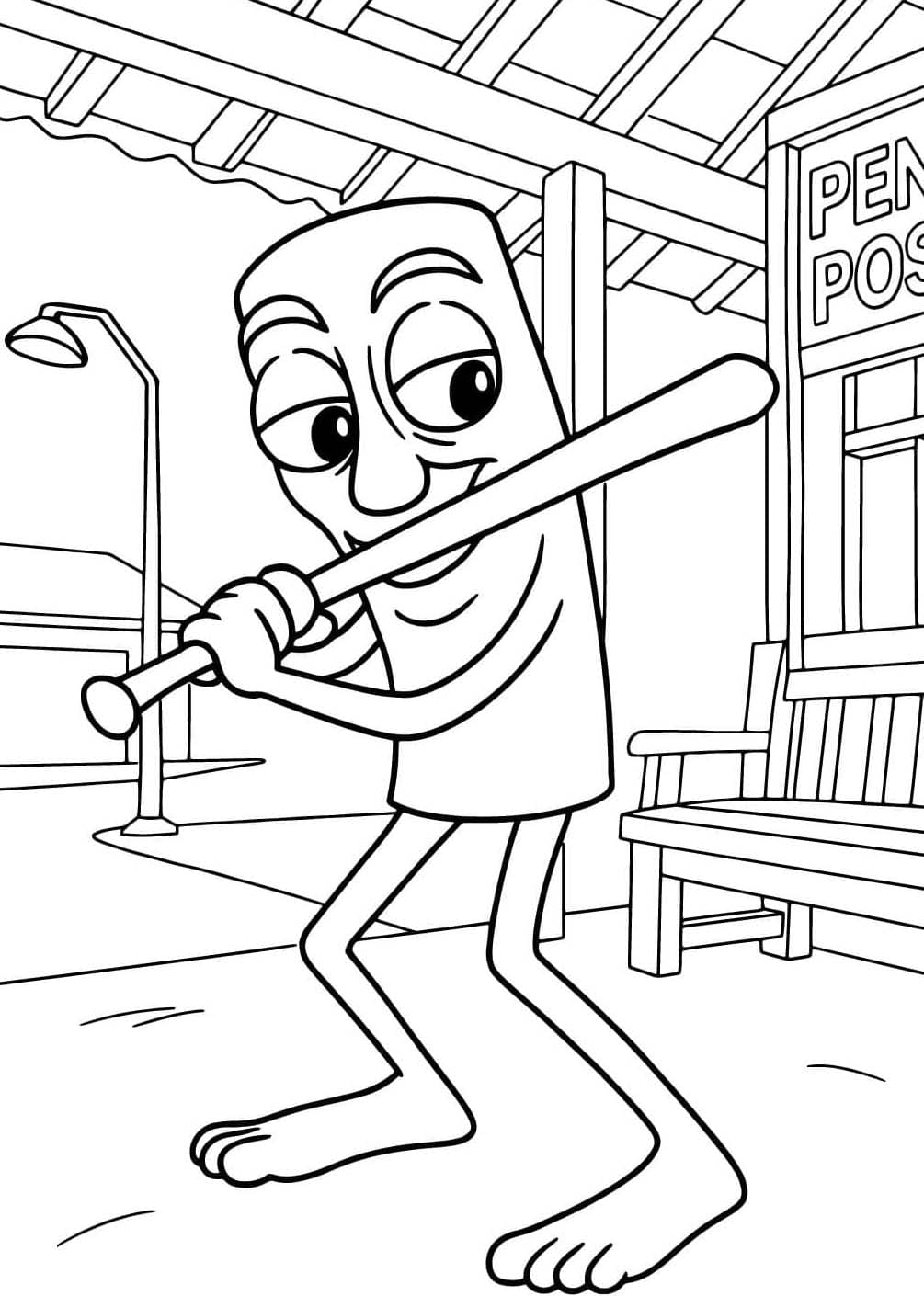 Çizmek Tung Tung Tung Sahur Ücretsiz Yazdırılabilir Boyama Sayfası