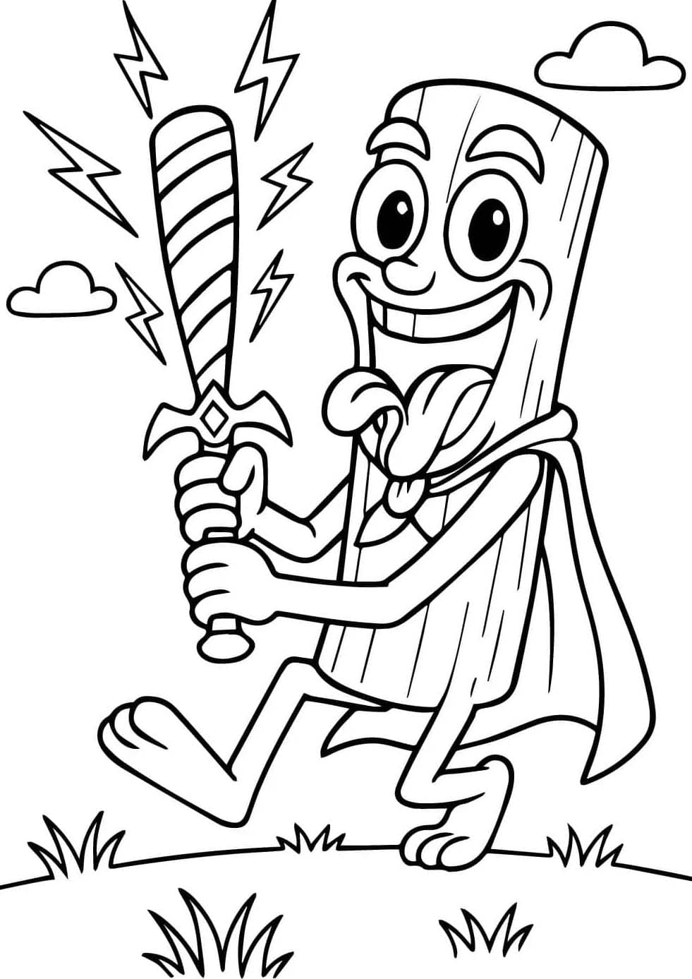 Çizmek Tung Tung Tung Sahur Ücretsiz Boyama Sayfası