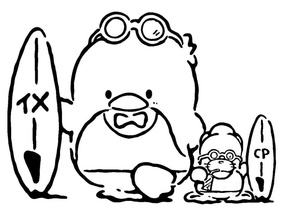 Çizmek Tuxedo Sam Tatilde Boyama Sayfası