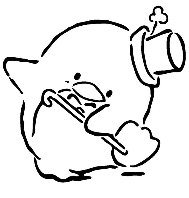 Çizmek Tuxedo Sam Yazdırılabilir Şirin Boyama Sayfası