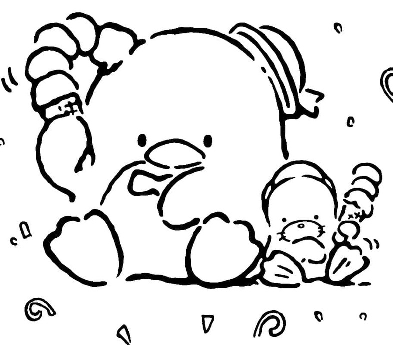 Çizmek Tuxedo Sam dan Sanrio Boyama Sayfası