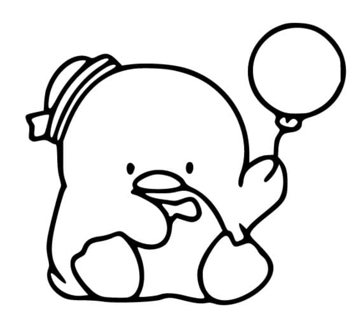 Çizmek Tuxedo Sam ve balon Boyama Sayfası