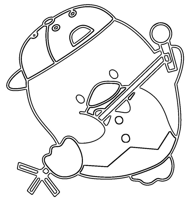 Çizmek Tuxedo Sam Boyama Sayfası