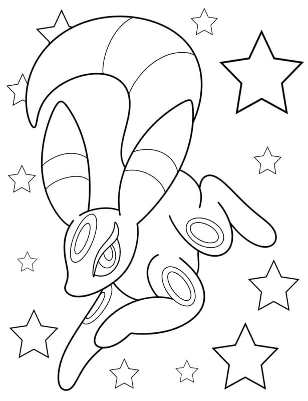 Çizmek Umbreon çocuklar için yazdırılabilir Boyama Sayfası