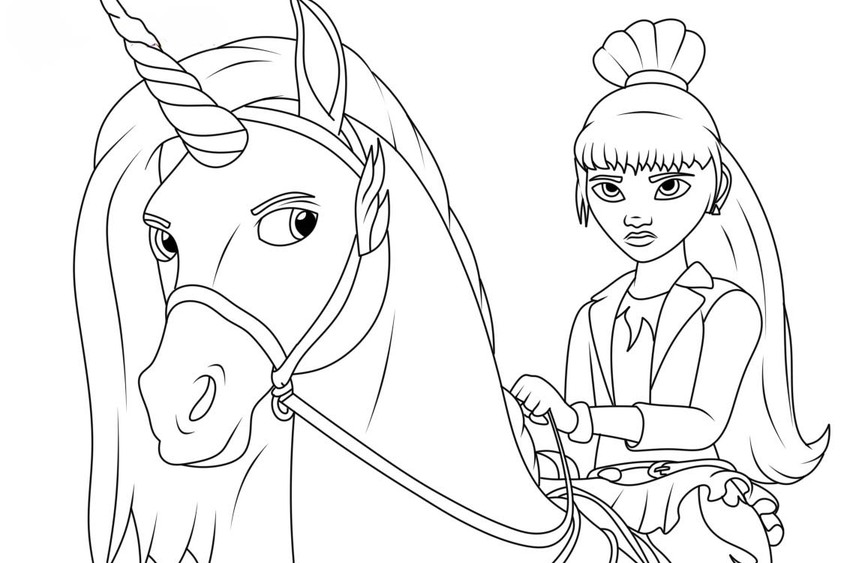 Çizmek Unicorn Akademisi 1 Boyama Sayfası