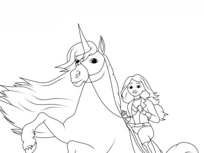 Çizmek Unicorn Akademisi 6 Boyama Sayfası