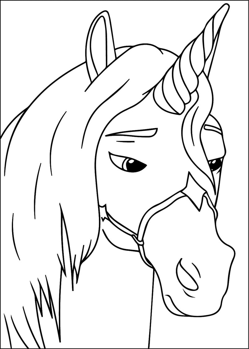 Çizmek Unicorn Akademisi çocuklar için basit Boyama Sayfası