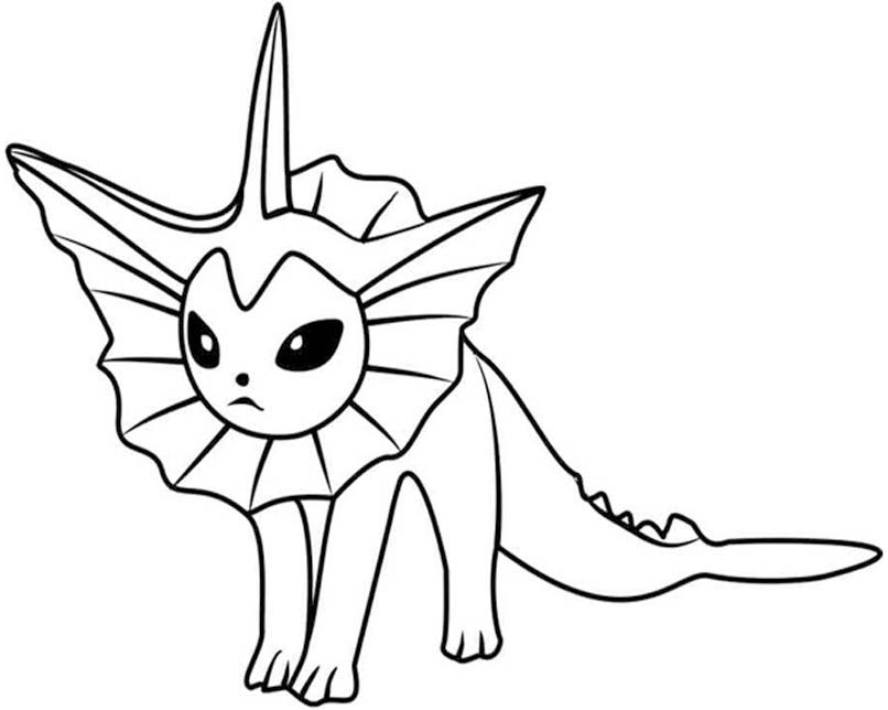 Çizmek Vaporeon temel Boyama Sayfası